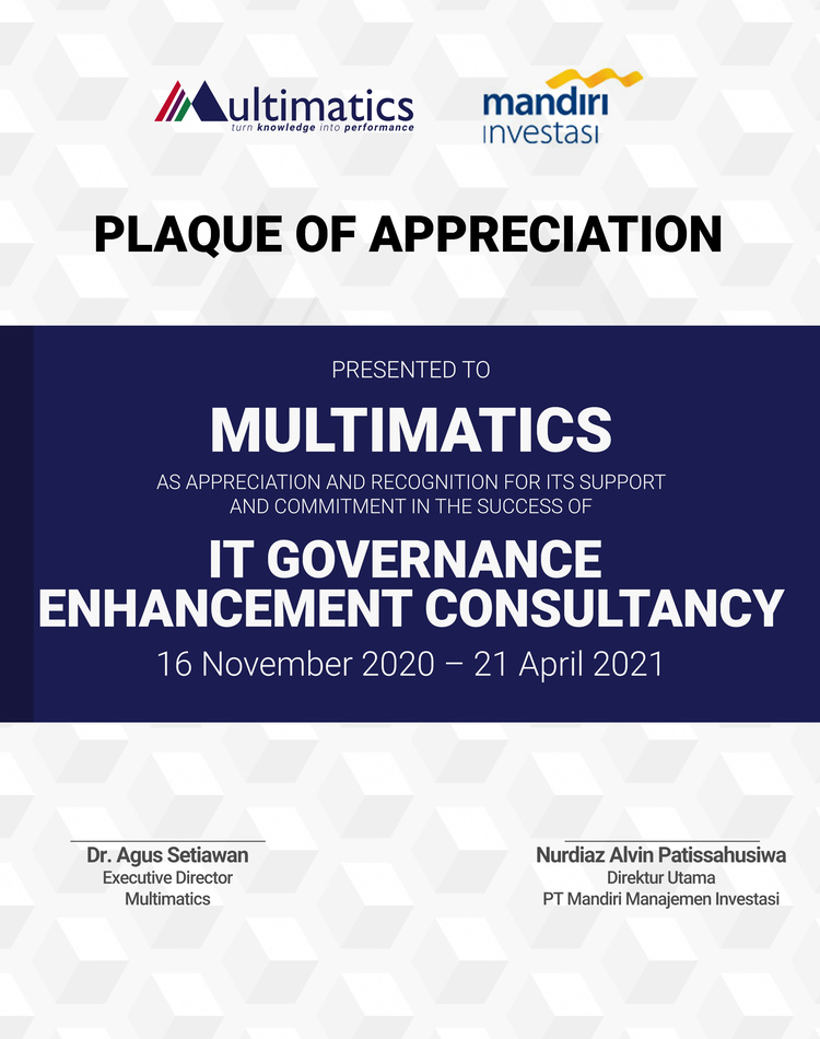 IT Governance Enhancement Consultancy | Mandiri Investasi