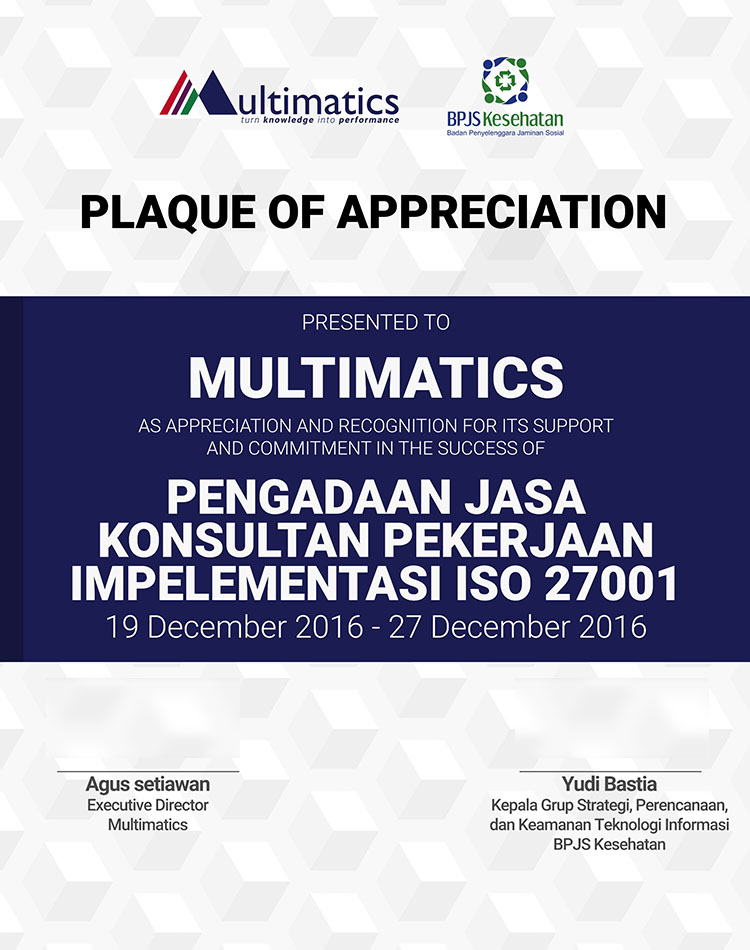 Project BPJS Kesehatan ISO 27001 Implementation Multimatics ISO 27001 Implementation | BPJS Kesehatan